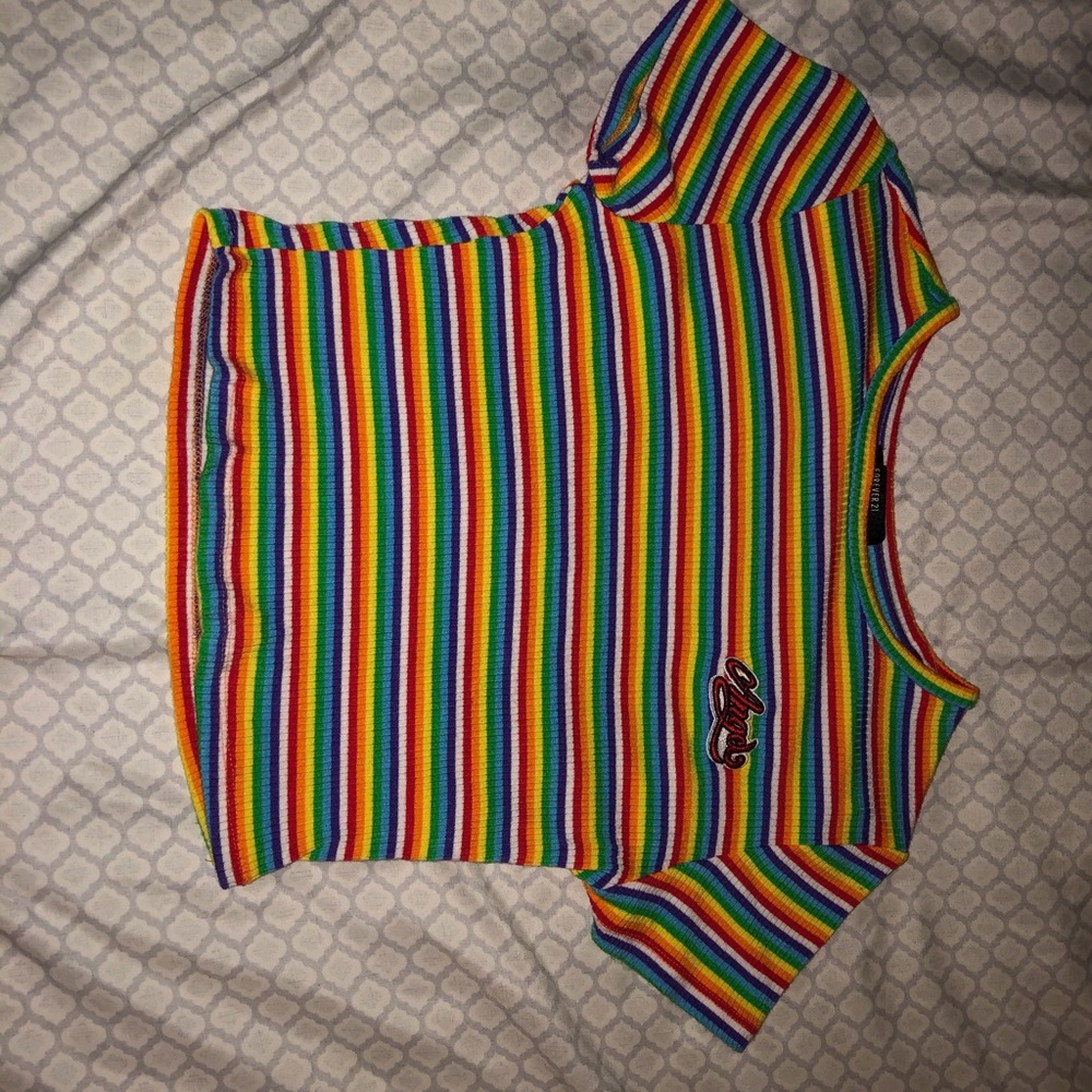 Rainbow crop top